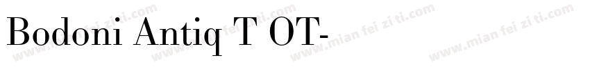Bodoni Antiq T OT字体转换